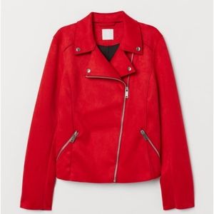 H&M Faux Suede Biker Jacket